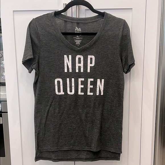 State of Mind Tops - Dark Gray Heathered 'Nap Queen' Short Sleeve Novelty T-Shirt